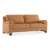 Farina 3 Seater Half Leather Sofa in Mustard Colour