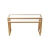 Valentino Clear Glass Nesting Coffee Table In Dark Gold Finish