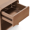 Hiro Solid Wood Bedside Table In Amber Walnut Finish