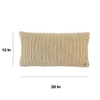 Holly Desert Sand Decorative Cushion Cover 12X20 Inches