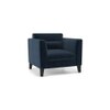 Lewis Sofa (Colour : Sea Port Blue Velvet, Cushion : Soft, Seater : 3+1+1)