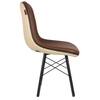 Beautiful Leatherette Dining Chair in Brown & Cream Colour