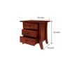 Epsilon Solid Wood Bedside Table in Natural Finish