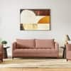 Florence Premium 3 Seater Fabric Sofa in Mocha Mouse Velvet Colour