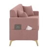 Convil Velvet 3 Seater Sofa in Pink Color