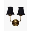 Devansh Dual Gold Metal  Wallmounted Lamp With Cotton Gold Metal  Shade