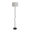 Forest White Jute Floor Lamp with Solid Wood