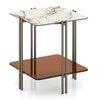 Paloma Marble Side Table in Pluto Spanish Ceramic Finish