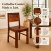 Noguchi Sheesham Wood Dining Chairs in Scratch Resistant Honey Oak Finish Set of 2