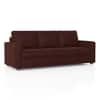 Apollo Compact High Back 3 Seater  Fabric Sofa In Deep Crimson Velvet Colour