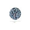Penland Black Blue Colour Engineered Wood Wall Clock with handpainted leaves bFashions