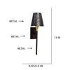 Devansh Metal Electric Wall Light in Black Colour with Black Shade Count of 1 Light