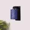 Devansh Solid Wood Electric Wall Light in Brown Colour with Blue Shade Count of 1 Light