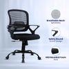Elva Mid Back Mesh Office Chair in Black Color