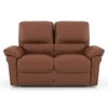 Bernice Two Seater Leatherette Recliner in Tan Colour