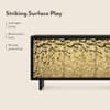 Elios Solid Wood Sideboard in Gold Ripple and Black Brushed Finish