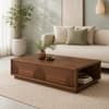 Weston Sheesham Wood Twin Arch Coffee Table in Walnut Finish