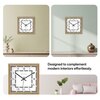 Minimal Square Wooden Wall Clock with Roman Numerals and Layered Frame