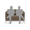 Florence Essential 2 Seater Fabric Sofa in Dune Colour