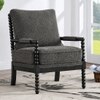 Luxe Boucle Fabric Lounge Chair in Grey Colour