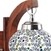 Devansh Solid Wood Electric Wall Light in Brown Colour with Multi Shade Count of 1 Light