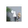 Art Deco White Metal Wall Light