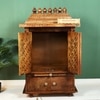 D'Dass Honey Finish Solid Sheesham Wooden Temple For Pooja