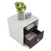 Dimora Bed Side Frosty White & Choco Walnut