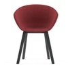 Poulain Engineered Wood Dining Chair in Red Colour
