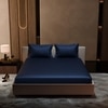 Stoa Paris 300TC UltrSatin King Bedsheet Set Satin King Mystique Blue