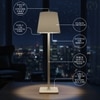 White Color Square Shape Base Lamp with Shade