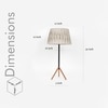 Mizuko Matte Black And Copper Table Lamp With Natural Linen Shade