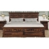 Prashiv Solid Wood Queen  Size Bed With Box Storage (Provincial Teak Finish)