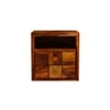 Diamond Solid Wood Bedside Table in Honey Finish