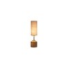 Eloise Wood Table lamp with Beige Jute Shade
