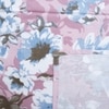 Pink floral 400 Tc Cotton Flat  Super King Size Bedsheet With 2 Pillow Cover