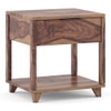 Capri Bedside Table Teak Finish