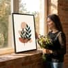 The Castle Decor Boho Abstract Botanical Wall Art Set of 2 Design 10 11x17 Inch