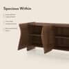 Koro Solid Wood Sideboard In Amber Walnut Finish