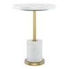 Glen Marble Side Table in Epl Gold Finish