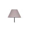 Pearl Grey Fabric Floor Lamp with Black Iron Base