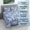 Hina Multicolor Geometric 400 TC Cotton Flat Super King Size Bedsheet with 2 Pillow Covers – Threads