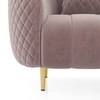 Amora 3 Seater Fabric Sofa in Faded Lilac Pink Velvet