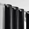 Stoa Paris Satin Long Door Curtains, Room Darkening Blackout Curtains - Pack of 2, Regal Slate - With Back Lining