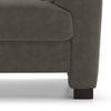 Farina Luxe 1 Seater Fabric Sofa in Ash Grey Velvet Colour