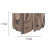 Abstract Organic Handmade Natural Wool Wall Art Brown Taupe 6 x 4 Feet