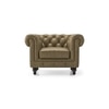 Winchester 1 Seater Luxury Italian Leather Sofa In Antique Moss