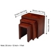 Oakland Sheesham Wood Contemporary Set Of 3 Nesting Tables In Honey Finish