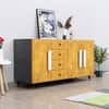 Hexa Red Multipurpose Storage Cabinet With 4 Drawer 3 Door in Slate Grey And Giant Wood Colour
