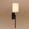 Devansh Metal Electric Wall Light in Black Colour with White Shade Count of 1 Light